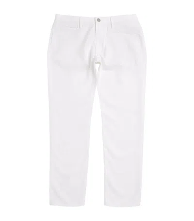Giorgio Armani Linen-cotton Straight Jeans In White