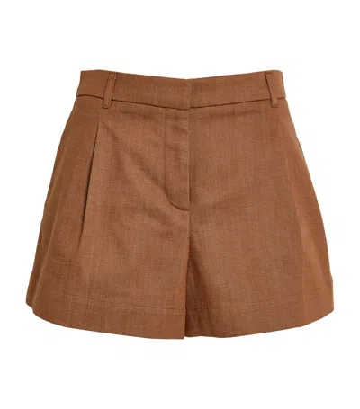 Max & Co Tailored Shorts In Brown