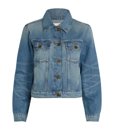 Frame Denim Trucker Jacket In Blu