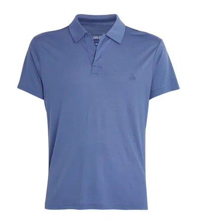 Vilebrequin Logo Polo Shirt In Blue