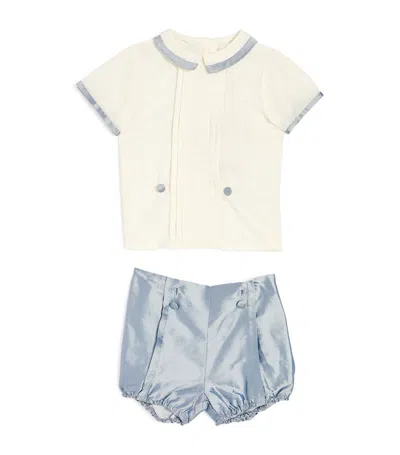 Pepa London Kids' Celebration Shirt And Bloomers Set (2-3 Years) In Blue