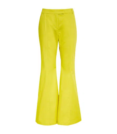 Max & Co Flared Trousers In Yellow