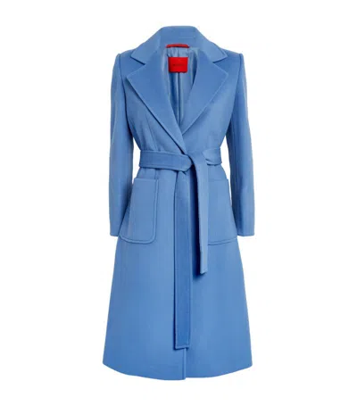 Max & Co Wool Runaway Coat In Light Blue
