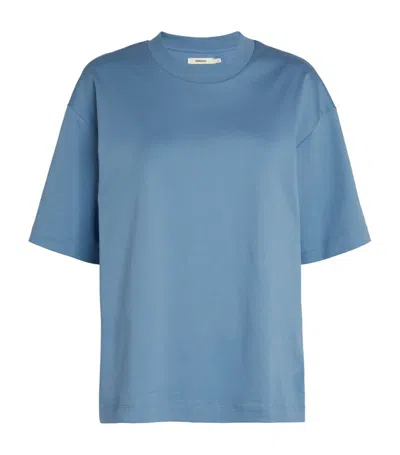 Pangaia Oversized Dna T-shirt In Blue