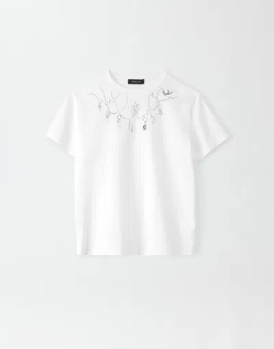 Fabiana Filippi Fabula-print Cotton T-shirt In White