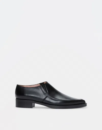 Fabiana Filippi Pointed-toe Leather Loafers In Black