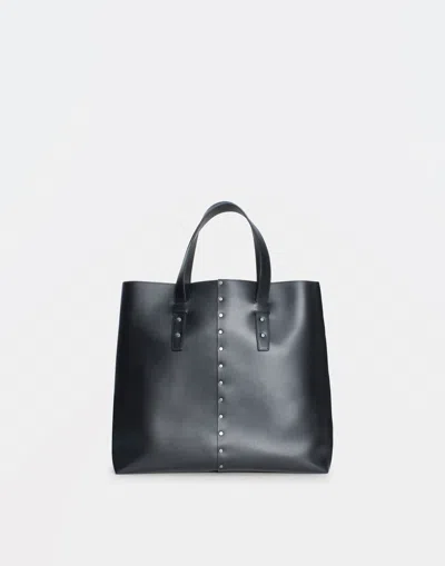 Fabiana Filippi Leather And Studded Tote Bag In Black