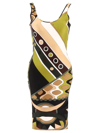 Emilio Pucci Vivara Print Dress In Green