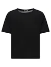 Lemaire Soft Silk T-shirt In Black  