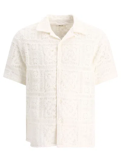 Nn07 5390 Julio Cotton Crochet Camp Shirt In White