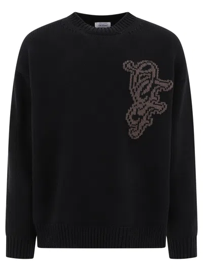 Off-white Off White "natlover" Chunky Sweater In Black