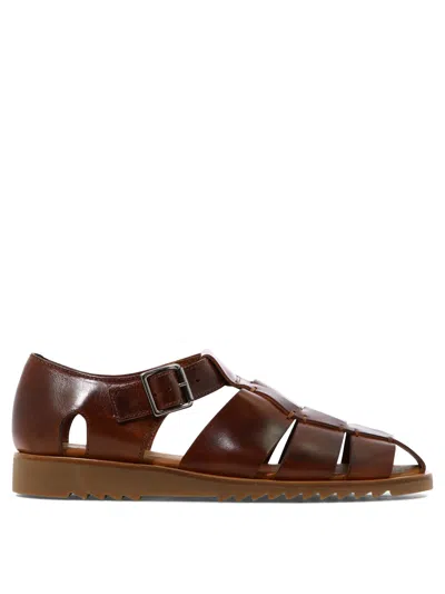 Paraboot Pacific Leather Sandals In Brown