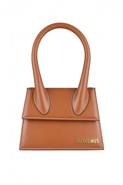 Jacquemus Le Chiquito Moyen Leather Bag In Light Brown