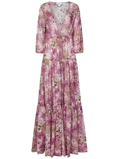 Giambattista Valli Cotton Kaftan Dress In Rosa