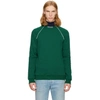 MSGM MSGM GREEN LOGO COLLAR SWEATSHIRT