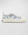 Amiri Stars Low-top Mohair Canvas Sneakers In Blue