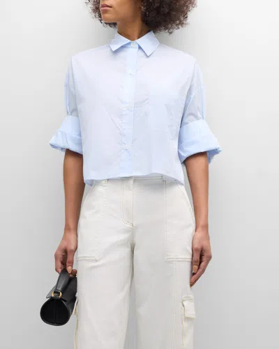 Twp Next Ex Cotton Shirt In Baby Blue