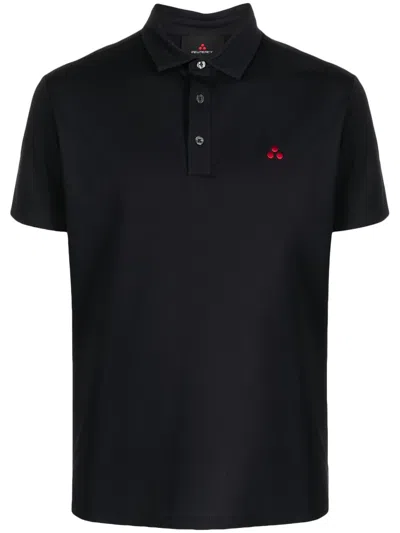 Peuterey Embroidered-logo Polo Shirt In Blue
