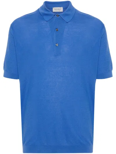 John Smedley Cotton Polo Shirt In Blue