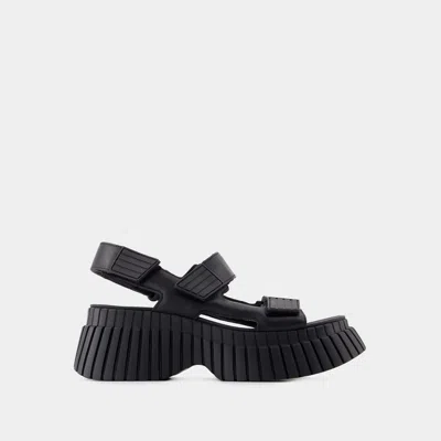 Camper Bcn Lightweight Leather Sandals In Black, Women's At Urban Outfitters