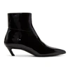 BALENCIAGA Black Patent Slash Heel Boots