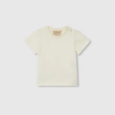 Gucci Babies' T-shirt Aus Baumwolle Mit Print In White