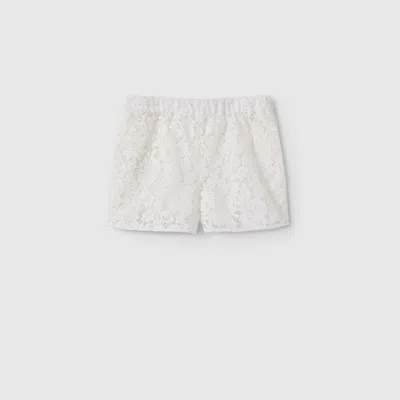 Gucci Shorts Aus Blumen-spitze In White