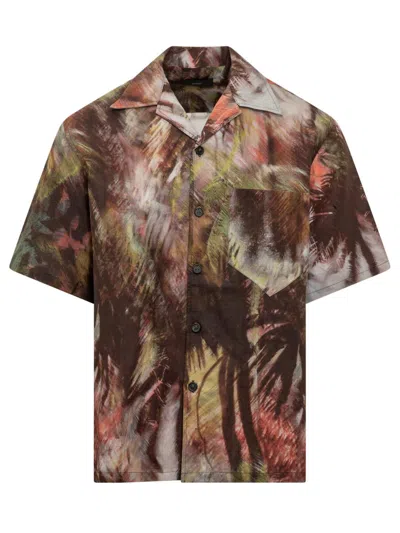 Alanui Bowling Shirt Tropical Madness In Brown