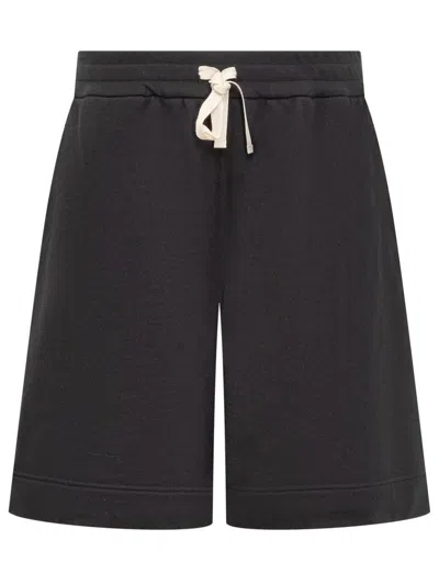 Jil Sander Cotton Shorts In Black