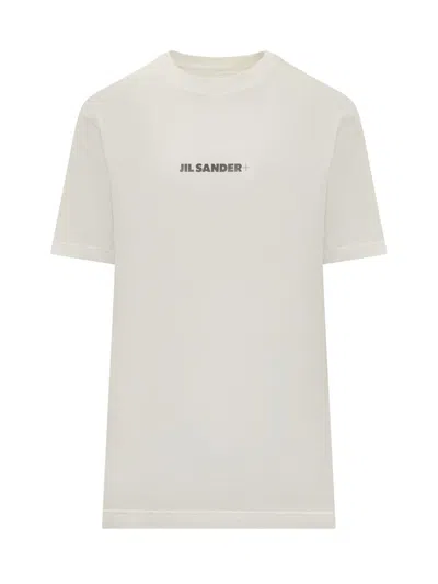 Jil Sander Porcelain Logo Print T-shirt In White