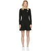 KENZO KENZO BLACK TIGER CREST FIT AND FLARE DRESS