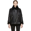 Acne Studios Black Shearling Velocite Aviator Jacket In Shearling Jacket