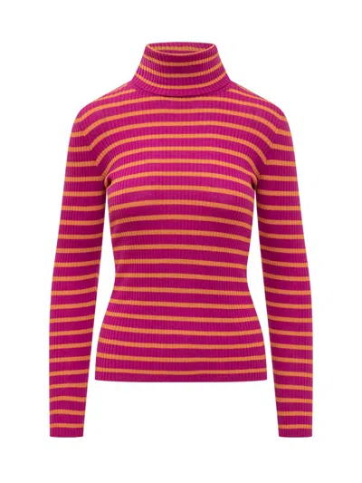 Jucca Ribbed Sweater In Purple