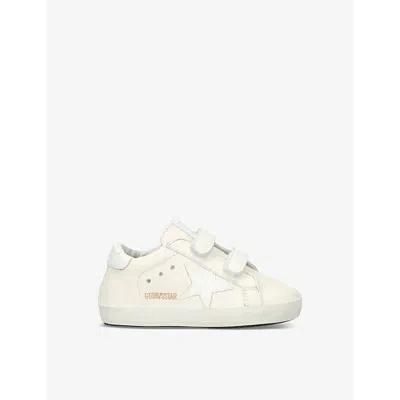 Golden Goose Babies' School Leather Trainers In White