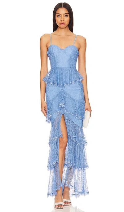 Majorelle Zelda Fitz Gown In Baby Blue