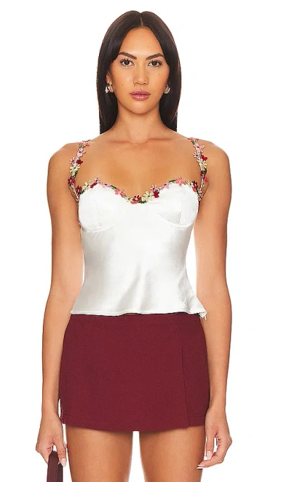 More To Come Enid Bustier Top In White