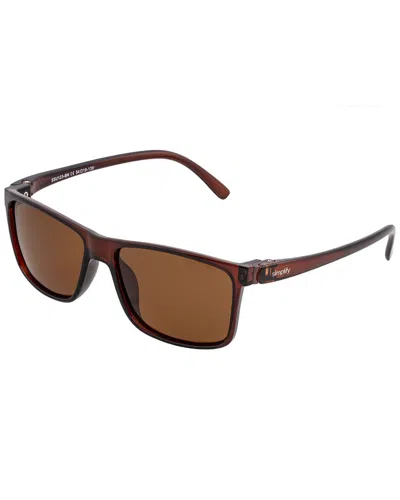 Simplify Unisex Ssu123 54 X 39mm Polarized Sunglasses In Brown