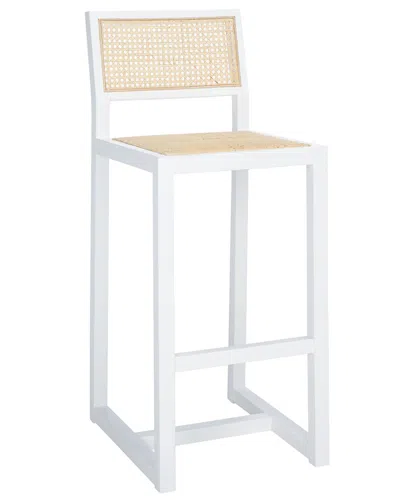 Safavieh Seika Rattan Bar Stool In White