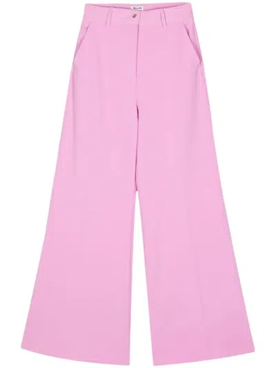 Blugirl Pressed-crease Palazzo Trousers In Pink