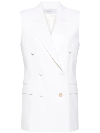 Gabriela Hearst Mayte Double-breasted Vest In White