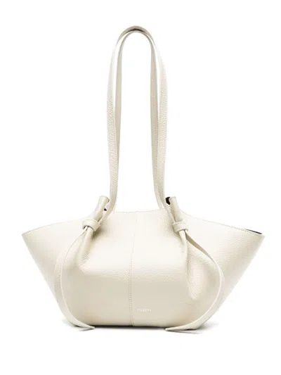 Yuzefi Mochi Leather Tote Bag In Beige