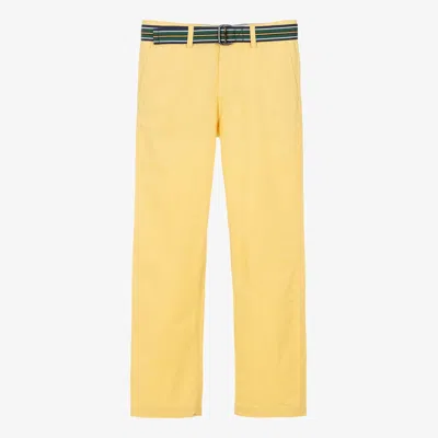 Ralph Lauren Teen Boys Yellow Cotton Chino Trousers