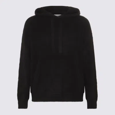 Laneus Cappuccio Soft Cashmere Black Cashmere Hooded Sweater