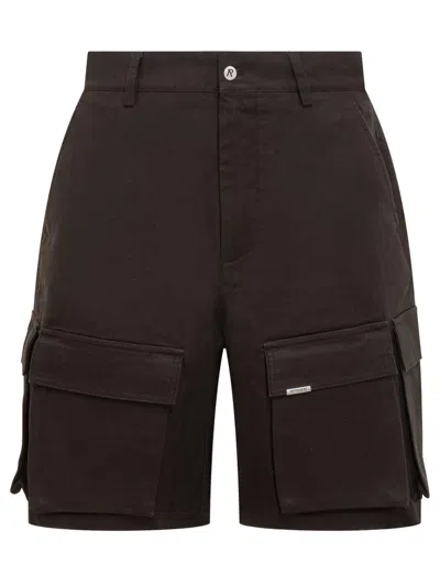 Represent Baggy Cotton Cargo Short Black Cotton Baggy Cargo Shorts - Baggy Cotton Cargo Short