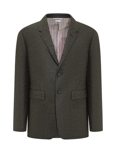 Thom Browne Single Breasted Tailored Blazer In Green