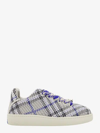 Burberry Box Checked Trainers In Neutrals