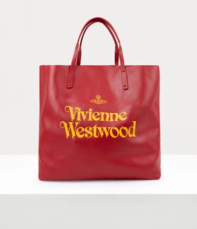 Vivienne Westwood Studio Shopper In Red-yellow