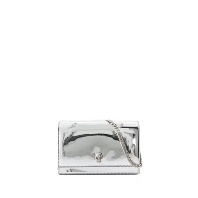 Alexander Mcqueen Women Small Skull Bag In Metallic