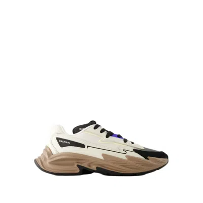 Balmain B-dr4g0n Panelled Sneakers In White