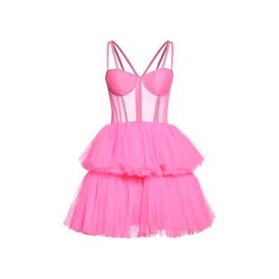 19:13 Dresscode Tulle Mini Dress In Pink
